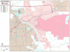 Bossier City Digital Map Premium Style